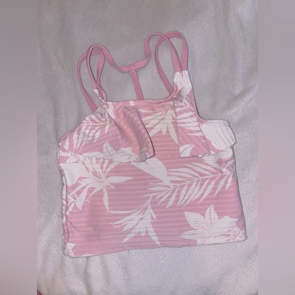 KENSIE Girl pink swimsuit Hawaiian floral print tankini 4 5 6 7 bikini - Picture 5 of 11